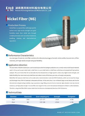 Nikkelvezel - Een speciale vezel met een groot specifiek oppervlak, hoge treksterkte en goede flexibiliteit